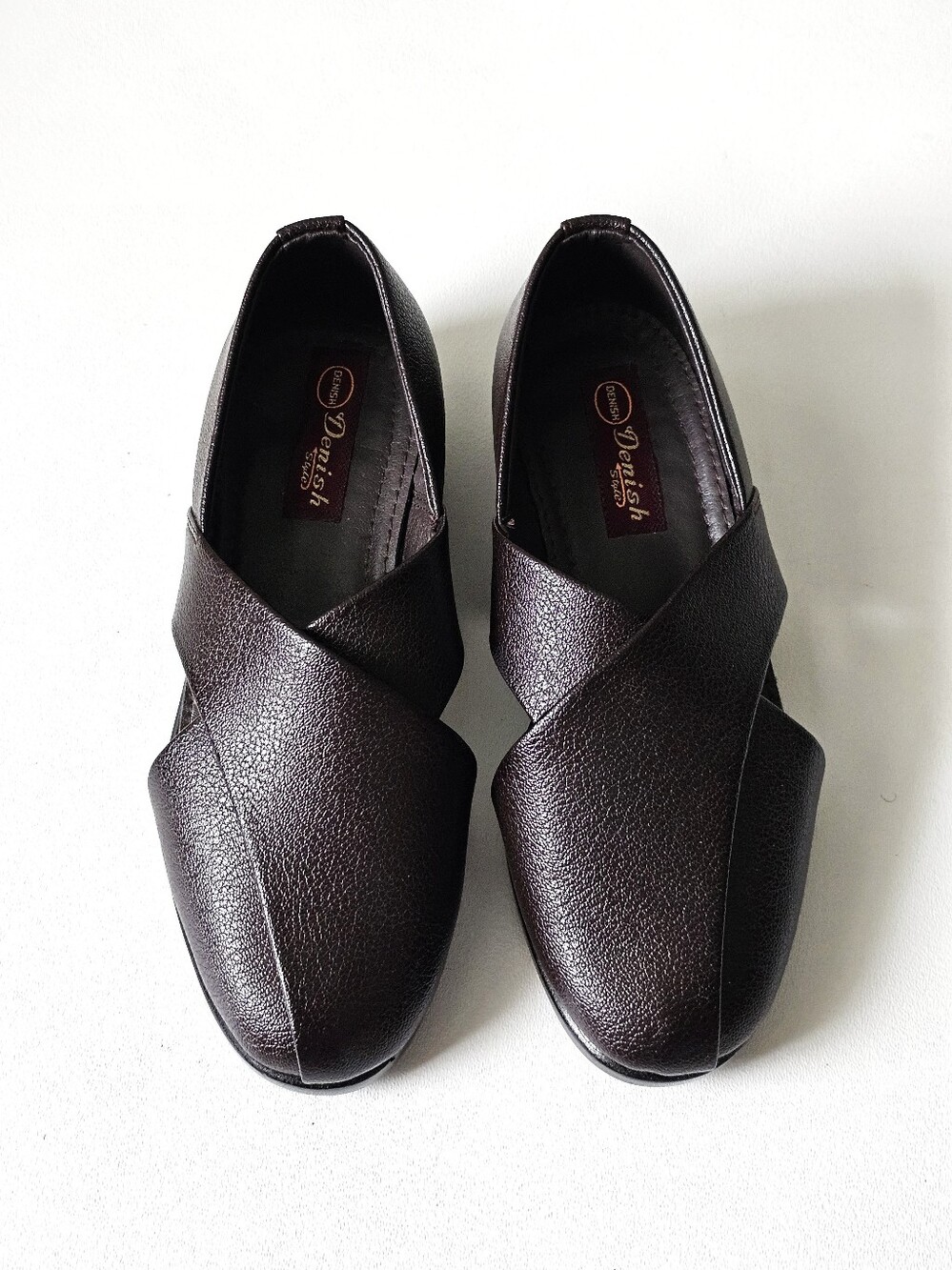 Danish Shoes Peshawari Brown Cross Strap Comfort Slip On Flats Women's US 9